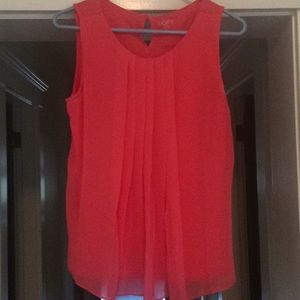Pretty summery sleeveless peach LOFT top